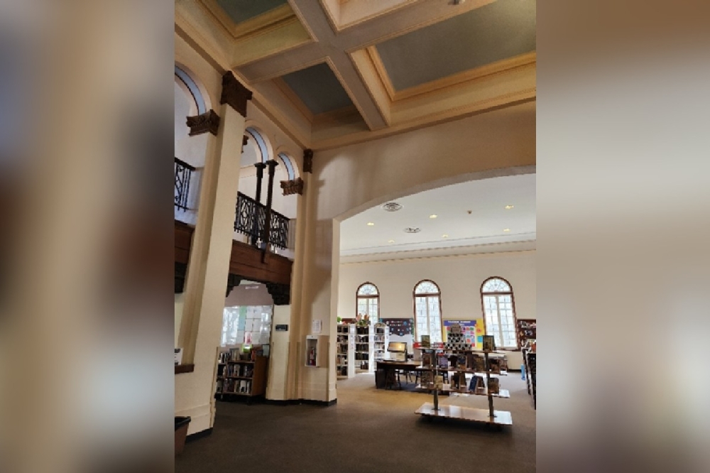 The $79,000 project will help fund the replacement of the damaged walls, ceiling materials, light fixtures and saturated carpet. (Courtesy Houston Public Library)