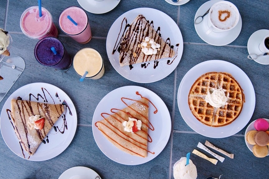 Sweet Spot Cafe offers waffles and crepes, both made to order, and can be topped or filled with fresh fruit, whipped cream or chocolate drizzle. (Courtesy Sweet Spot Cafe)