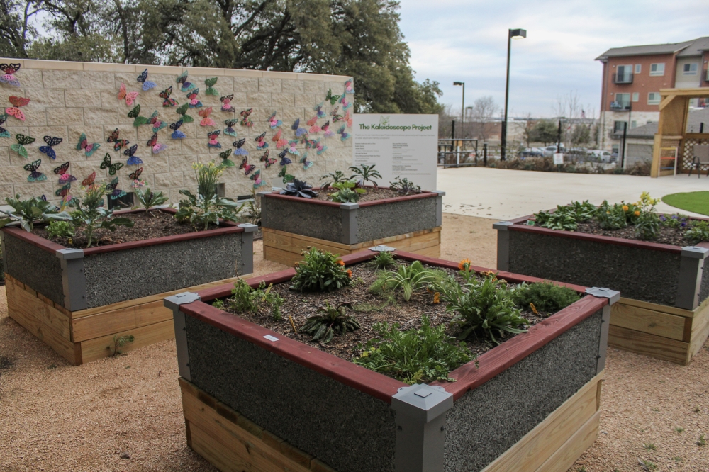 Part of the AGE of Central Texas Thrive Social and Wellness Center includes a garden for guests to visit and engage with. (Elisabeth Jimenez/Community Impact)