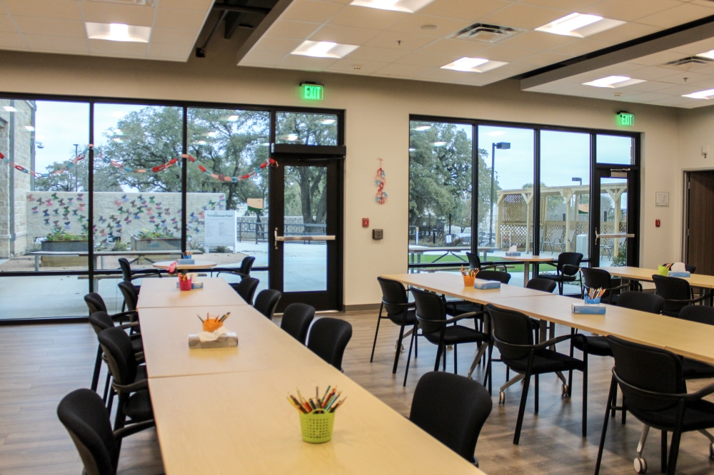 The Thrive Social and Wellness Center includes various activities for participants to engage in, a sensory room, a nap room, a coffee bar, meals and snacks included, and more for adults with cognitive and physical challenges. (Elisabeth Jimenez/Community Impact)