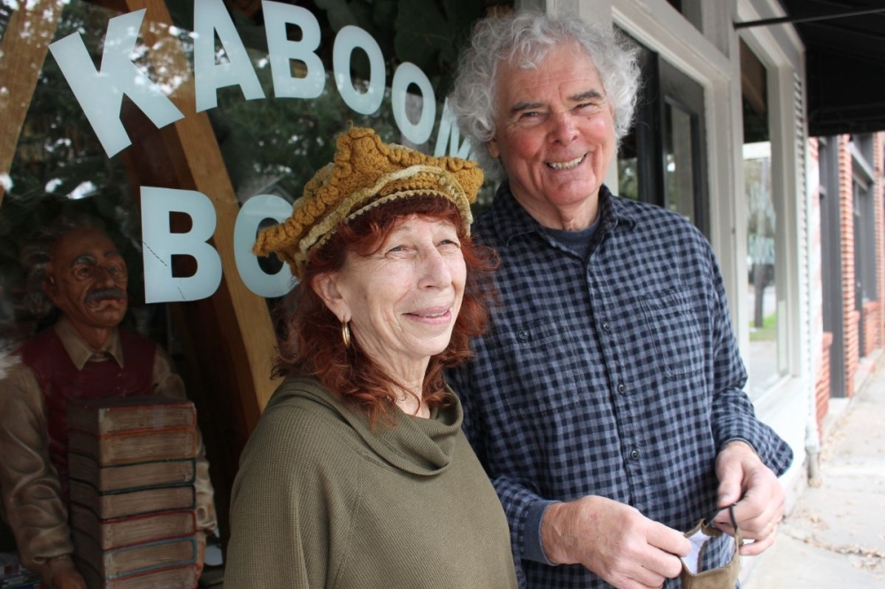 Dee Dillman (left) and John Dillman (right) have owned the Woodland Heights bookstore for nearly 20 years. (Asia Armour/Community Impact)