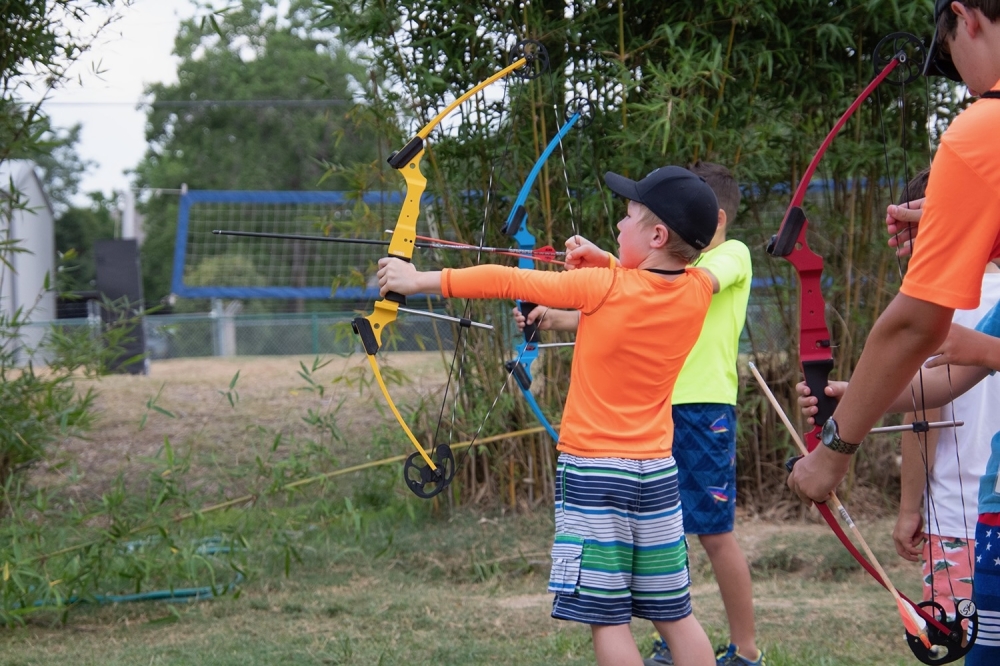 Activities include indoor and outdoor sports, zip lining and archery. (Courtesy Camp West)