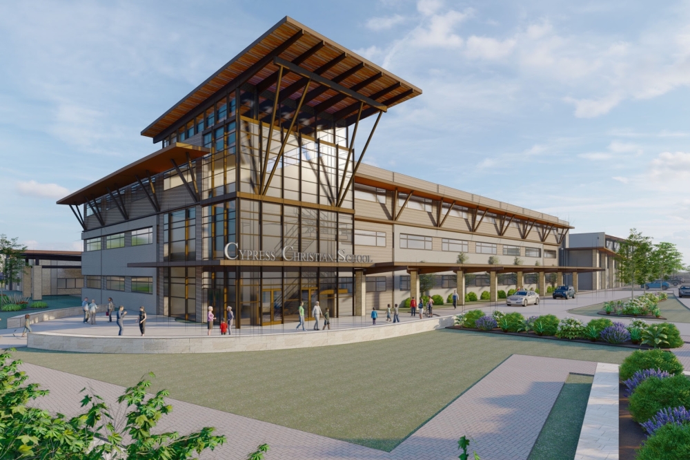 Cypress Christian School is moving to Bridgeland in August. (Rendering courtesy Cypress Christian School)