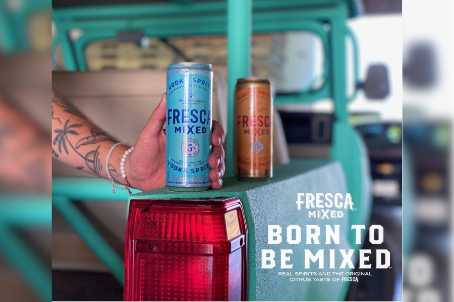 Person sets beverage from beverage distribution company in New Braunfels on car