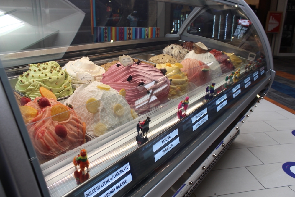 Andino Artisan Gelato offers 32 flavors made with fresh fruits and real ingredients. (Sarah Hernandez/Community Impact)