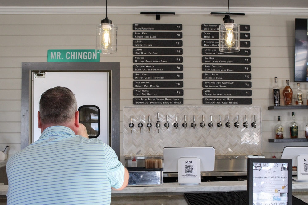 Co-owner Jay Moreno said he hope to have one or two taps featuring house-brewed beer from Mercer St. Taproom, ideally this year. (Elisabeth Jimenez/Community Impact)