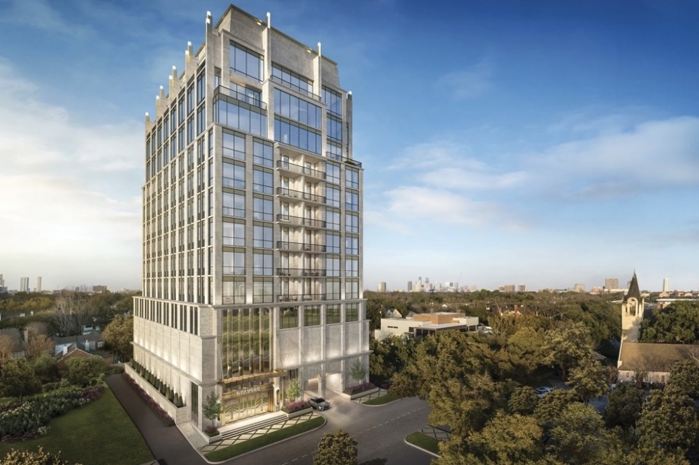 The Chaucer is anticipated to open in 2027 and offer million-dollar condos for sale. (Rendering courtesy Randall Davis Company)