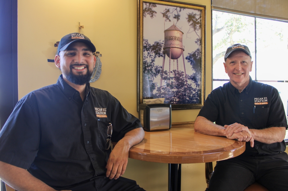 Right to left: Owner Paul Prestridge said a majority of the staff has been around at the restaurant longer than he has including the restaurant's general manager. (Dacia Garcia/Community Impact)