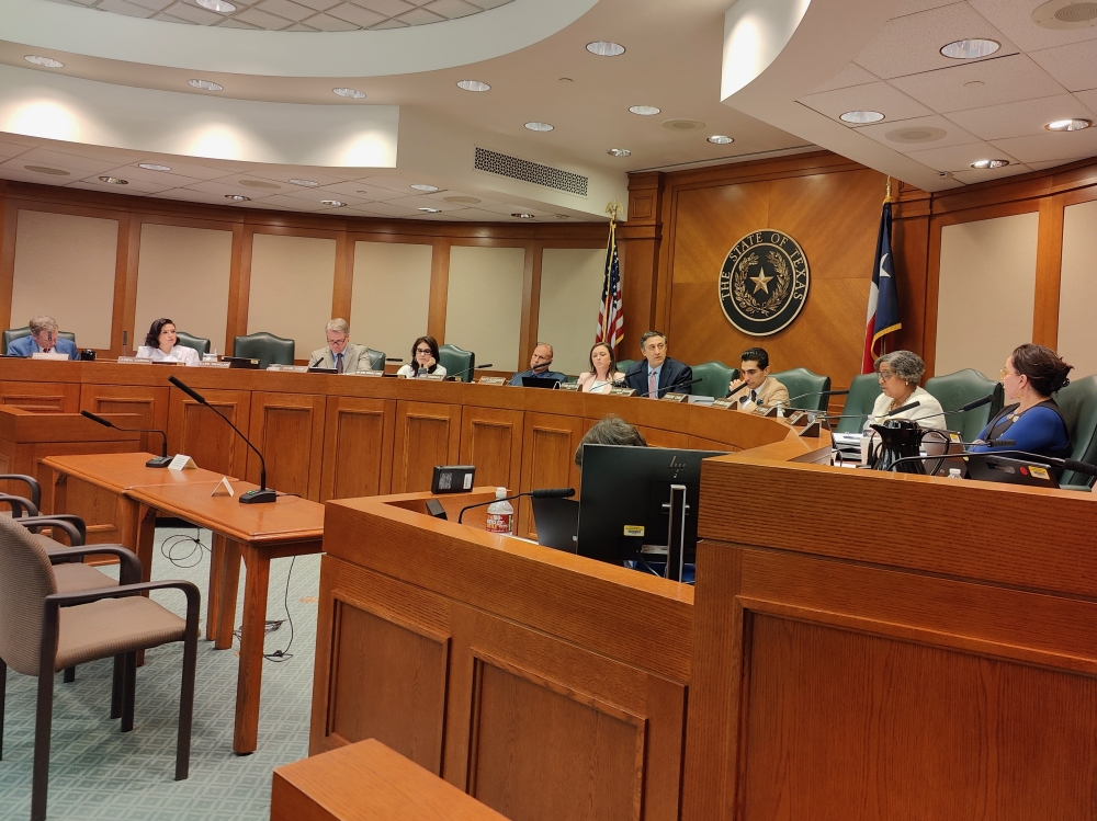 State Rep. Giovanni Capriglione, center, authored House Bill 150 to establish the Texas Cyber Command in San Antonio. (Ben Thompson/Community Impact)