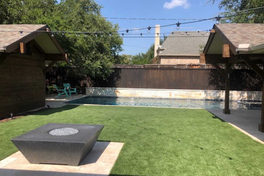 Backyard renovation project in Richardson