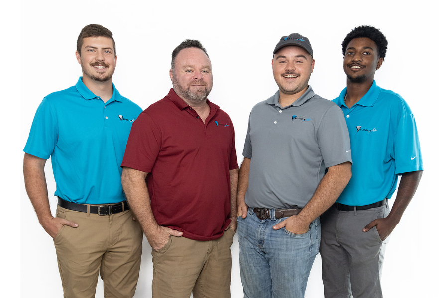Team at Velocity A/C & Heating who work hard to service HVAC systems with no upselling