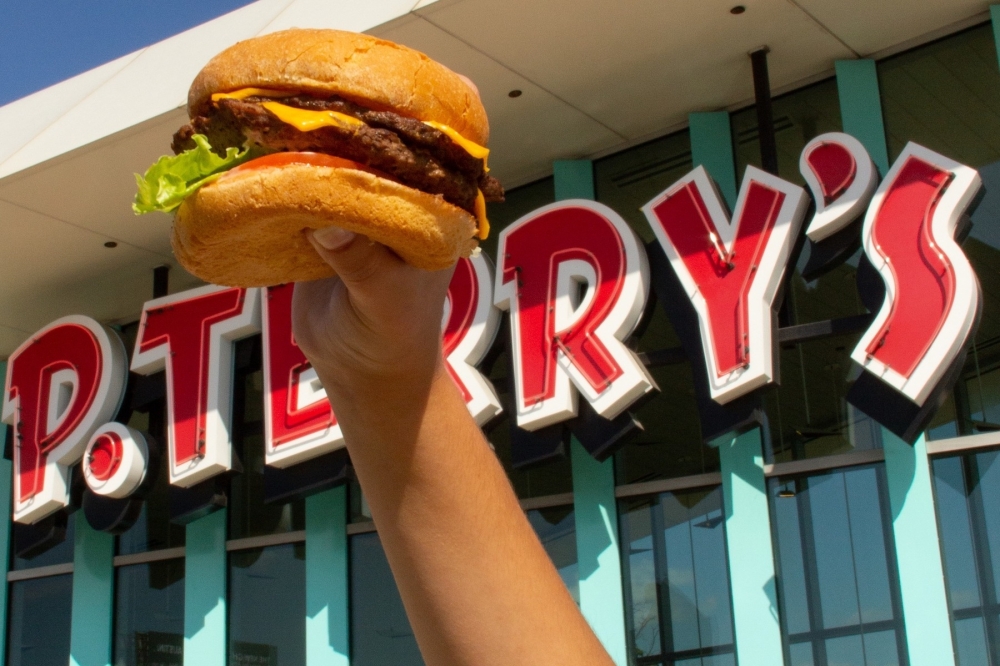 The business serves burgers, chicken sandwiches, chicken nuggets, fries, shakes, cookies and more. (Courtesy P. Terry's Burger Stand)