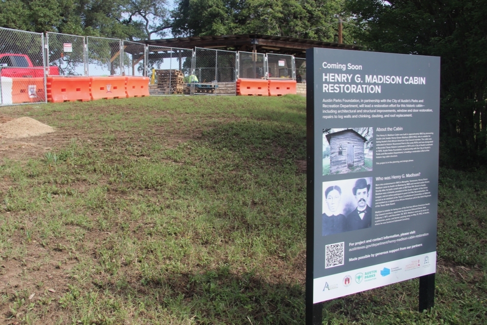 ACL Fest's partnership with the Austin Parks Foundation has helped fund projects like the Henry G. Madison Cabin restoration at Rosewood Neighborhood Park. (Ben Thompson/Community Impact)