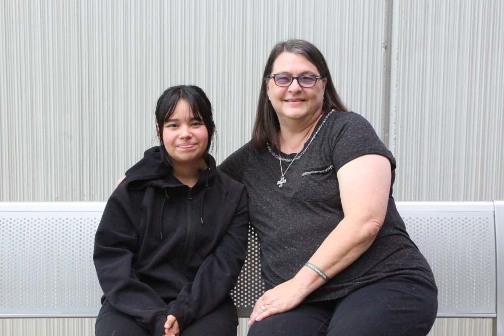 Brittany Valdez (left) is one of the many individuals Tina James has supported. (Emily Lincke/Community Impact)