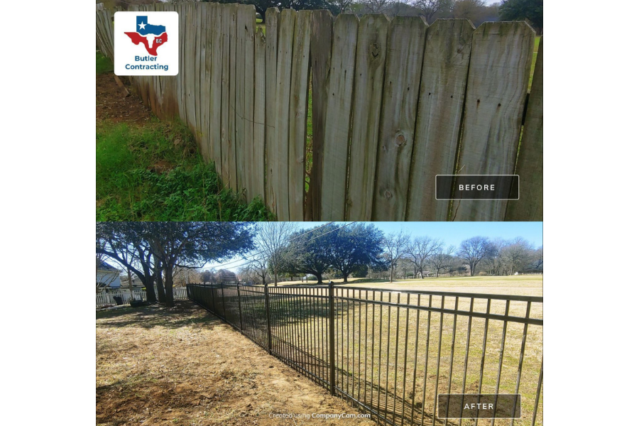 Fence installation by contractor in Bastrop