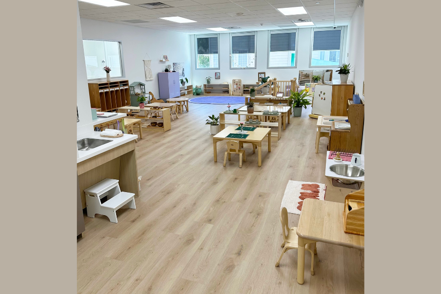 Classroom of Montessori school in Houston