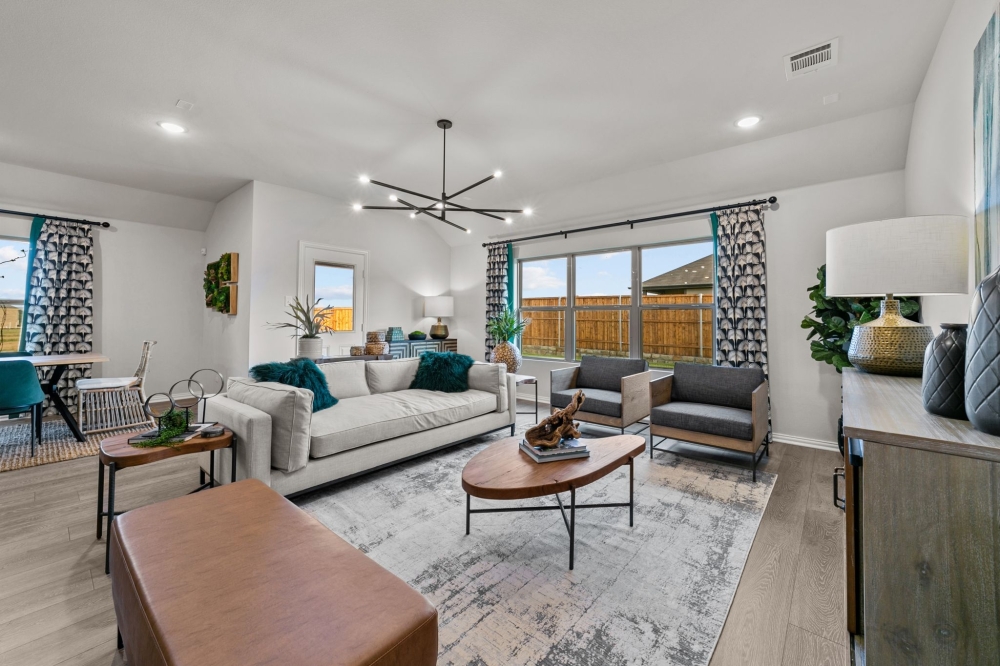 Living room of an affordable home in Dallas