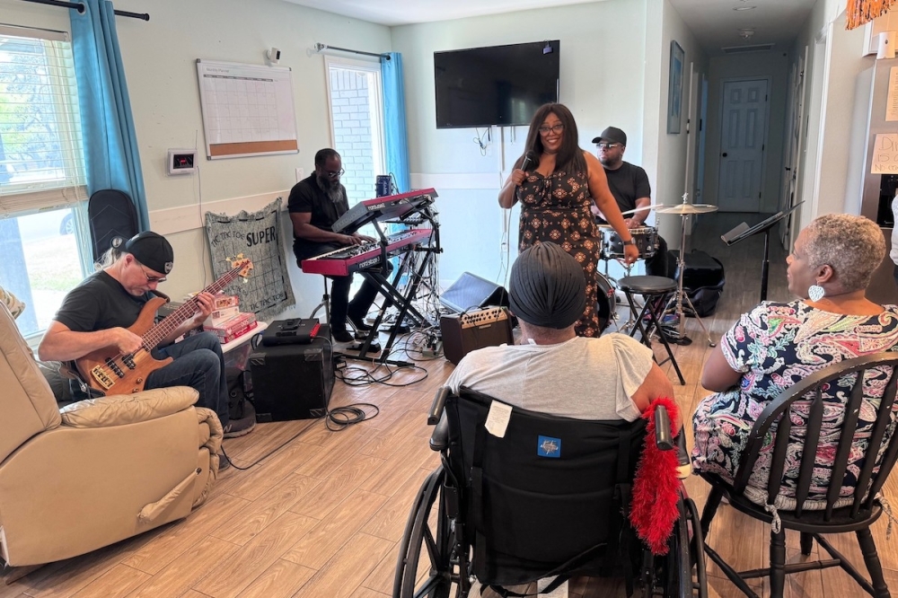 Loved ones and caregivers can request any genre, artist or musical instrument for a Swan Songs concert. (Photo by Kirstin Briones, courtesy of Swan Songs) 
