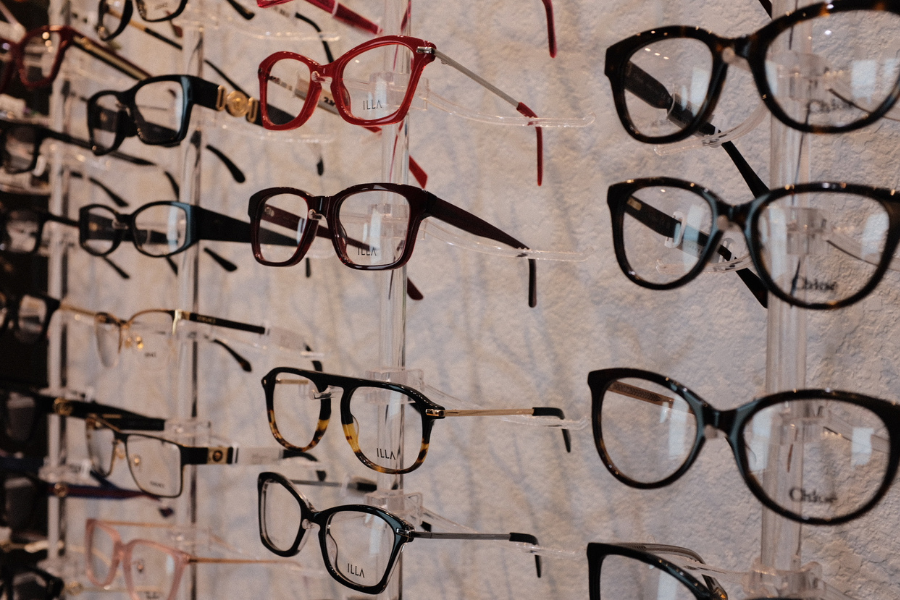 Glasses selection at eyedoctor in Pflugerville who knows the long-term affects of myopia
