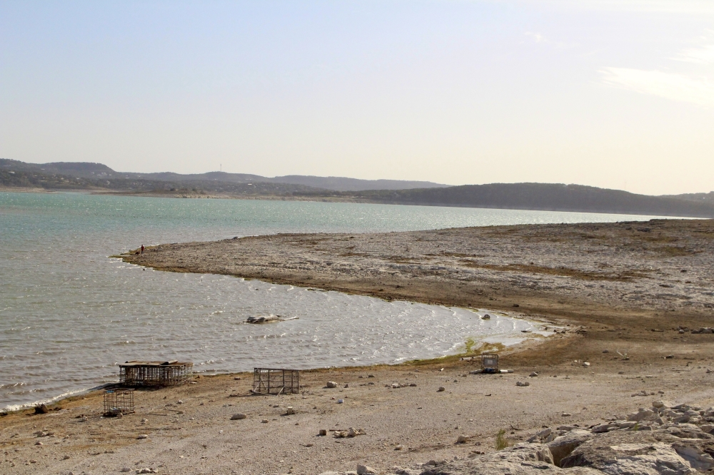 Canyon Lake is experiencing low water levels in the wake of ongoing drought and demand, similar to other water sources such as the Edwards and Trinity aquifers, all which serve parts of Hays County. (Jamie Moore/Community Impact)