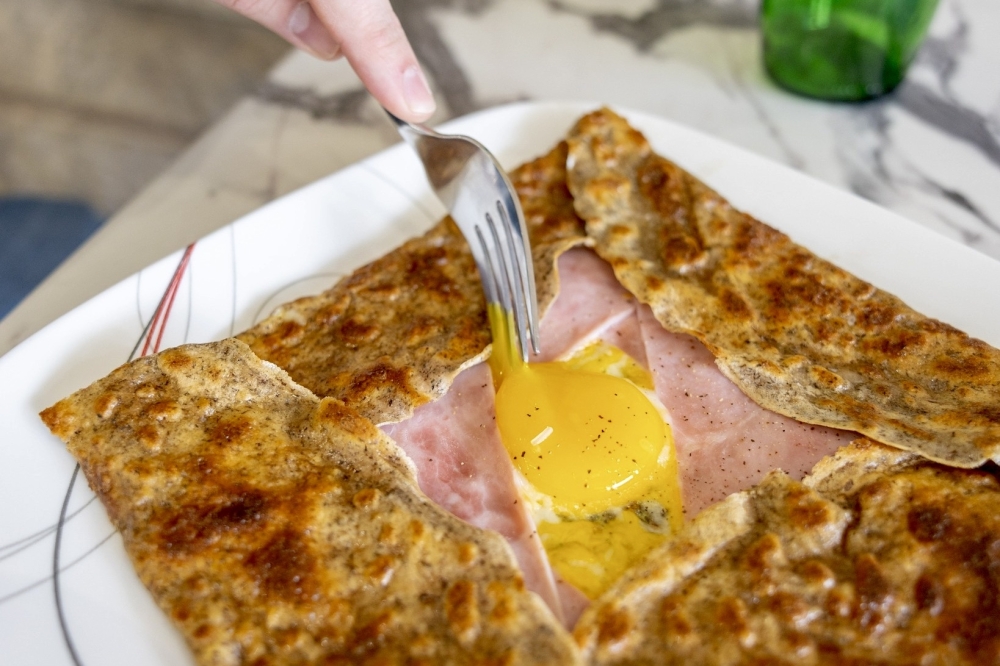 A popular savory crepe includes the ham, egg and cheese crepe. (Courtesy Crepes of Brittany)