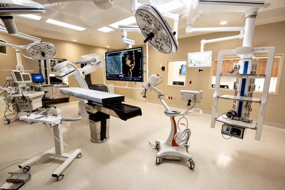Memorial Hermann's Sarofim Pavilion opened in 2020 and contains three custom-designed hybrid operating rooms. (Courtesy Memorial Hermann)