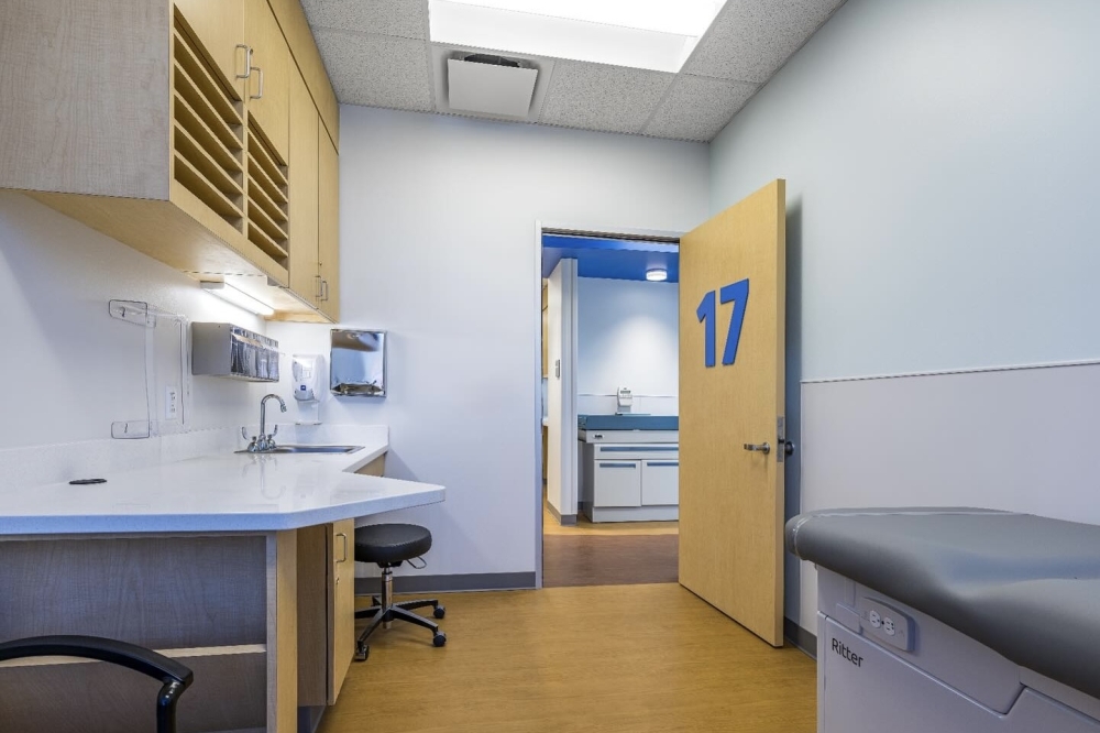 A recent 4,000-square-foot expansion of the Texas Children's Pediatrics Heights Clinic included adding new exam rooms, physicians' stations and a lab. (Courtesy Milestone Project Management via Facebook)
