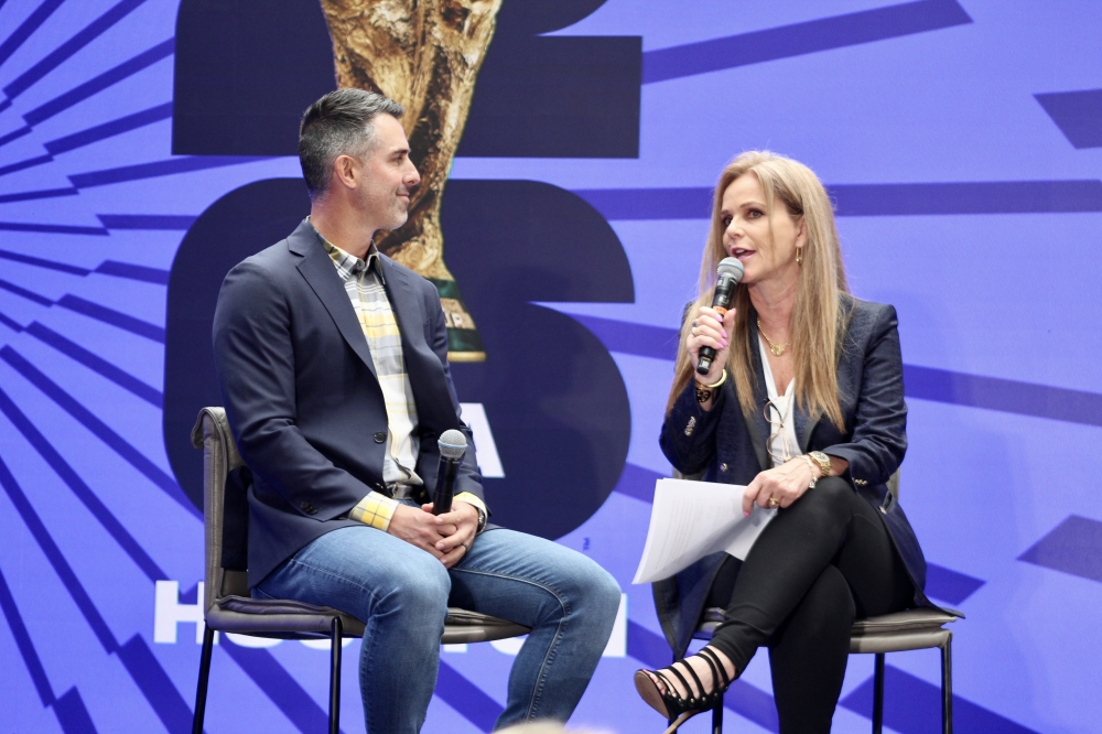 Carlos Bocanegra, left, is a two-time Major League Soccer Defender of the Year, who played professionally in England, Scotland, France and Spain. (Cassandra Jenkins/Community Impact)