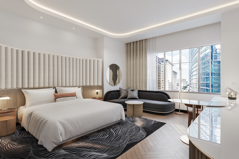 The Battelstein Building will be transformed to include 56 new rooms. (Rendering courtesy JW Marriott)