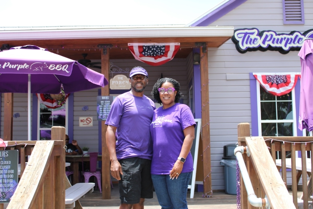 The Purple Pig BBQ's owners said they opened the restaurant back in 2021. (Andrew Creelman/Community Impact)