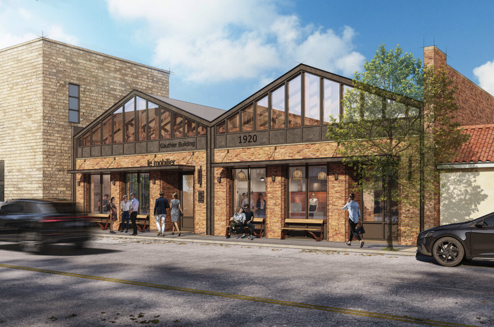 Proposed renovations to a downtown property include exposing the structural framework of the decades-old building located at 817 S. Austin Ave., Georgetown. (Rendering courtesy LRK)
