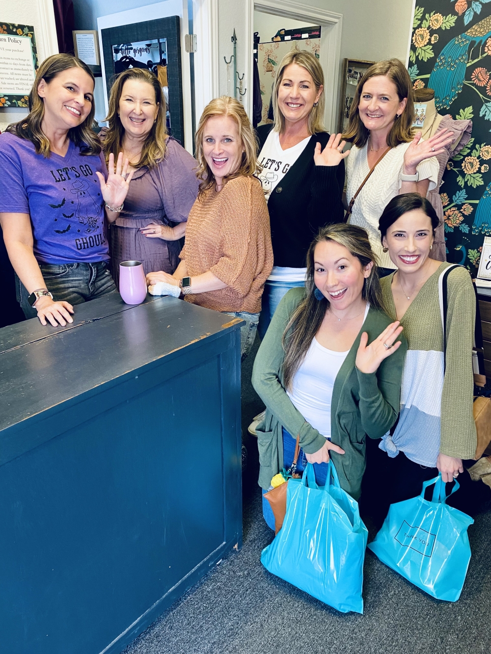 Moms can kick-off the school year by shopping at Turquoise Peacock Boutique with mimosas and giveaways. (Courtesy Turquoise Peacock Boutique)