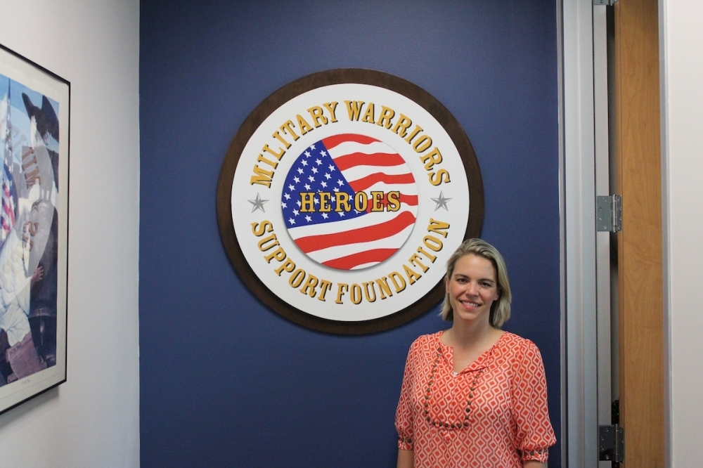 Casey Kinser said that she started with the Military Warriors Support Foundation as a volunteer. (Andrew Creelman/Community Impact)