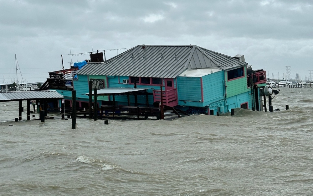 The bar completely sunk after Hurricane Beryl struck the Houston Bay Area on July 8, 2024. (Courtesy Barge 295)