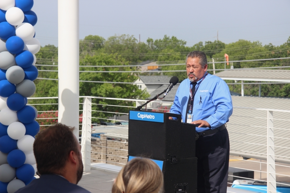 CapMetro operator Arthur Murillo said he began his career driving buses with the Austin Transit System in the early 1980s, before CapMetro's creation, and has been with the agency since. (Ben Thompson/Community Impact)