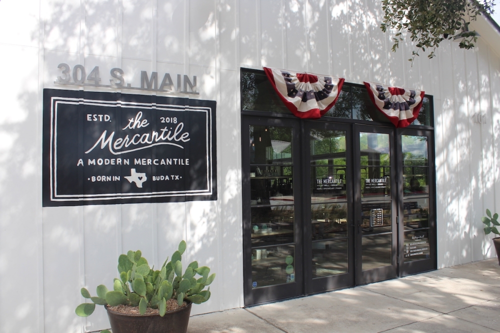 The Mercantile at Mill + Grain is located on Main Street in Buda. (Sarah Hernandez/Community Impact)