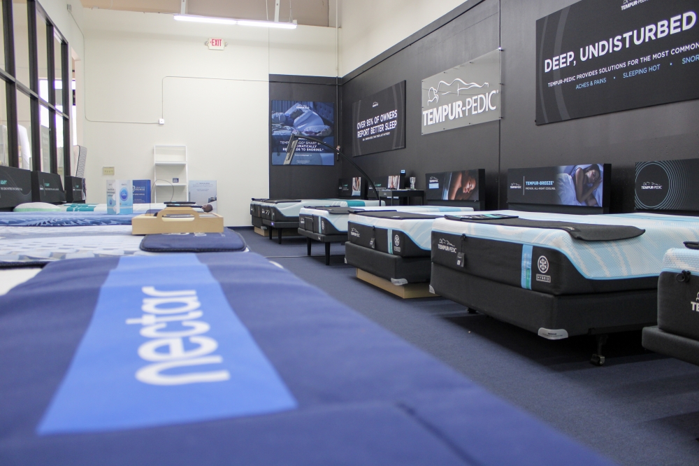 The company sells a range of mattress types from different brands including Tempur-pedic, Nectar and more. (Dacia Garcia/Community Impact)