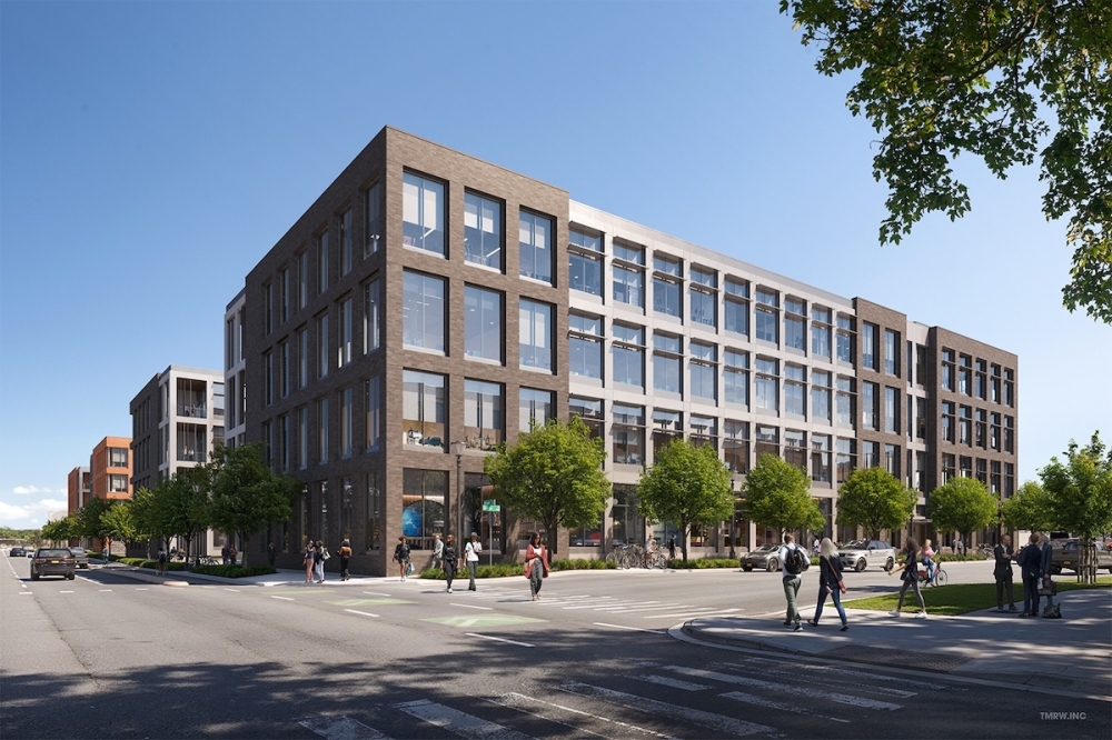 Charlie lab-ready office in the Mueller Business District at 4811 Mueller Blvd., Austin will feature 168,053 square feet of research/lab/office space. (Rendering courtesy AQUILA Commercial)