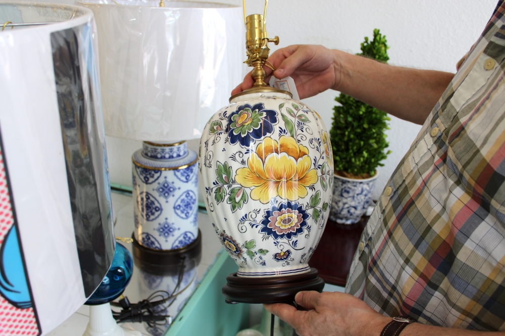Austin Lampworks sources inventory from antique shows, estate sales and from suppliers in Florida, Georgia and elsewhere. Gary McNabb can turn vases or cookie jars into lamps. (Anna Maness/Community Impact)