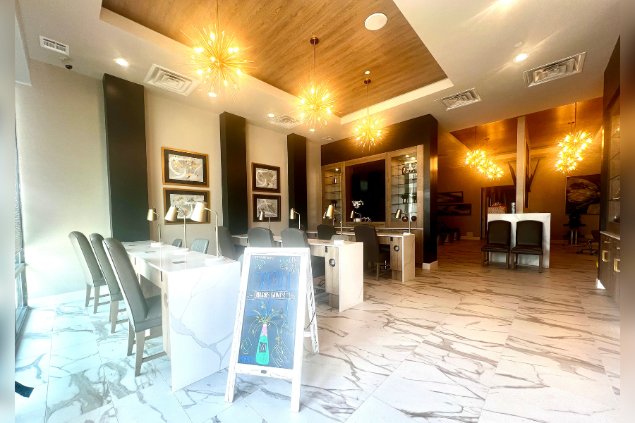 Entryway of nail salon in Kingwood