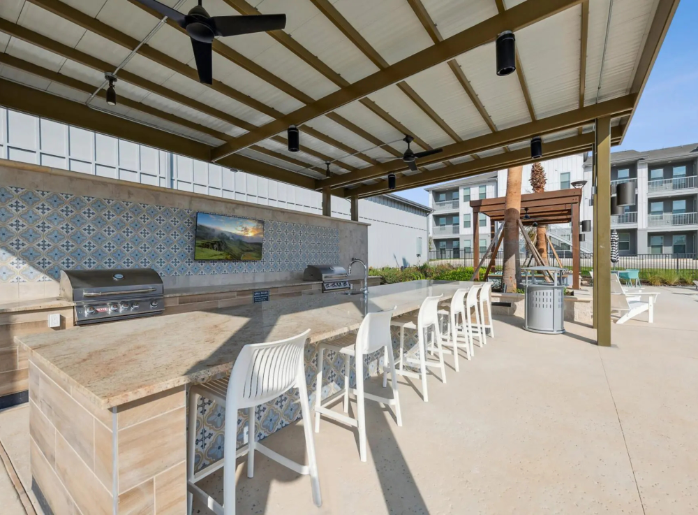 Alta Trails grill by pool