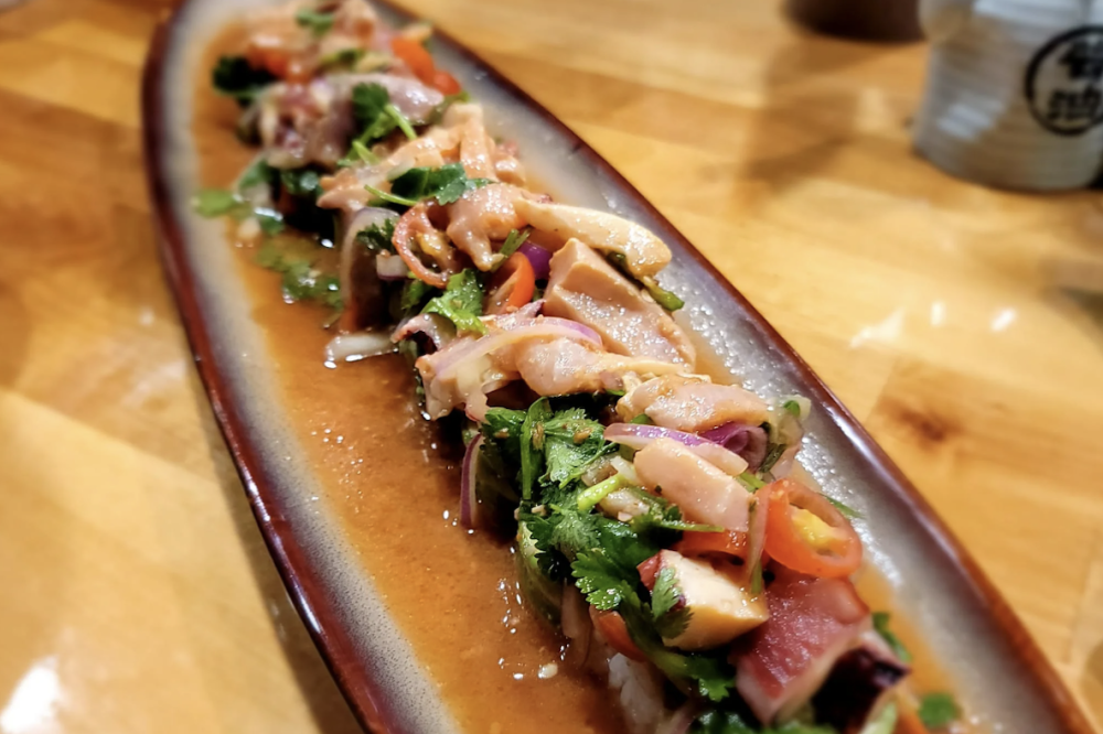 Toro'ko Sushi offers a variety of specialty sushi rolls, such as the Mi Ceviche Roll ($24). (Courtesy Toro'ko Sushi)