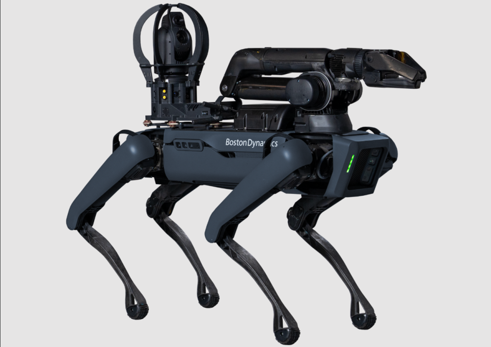 Spot is a four-legged robotic vehicle. (Courtesy Boston Dynamics)