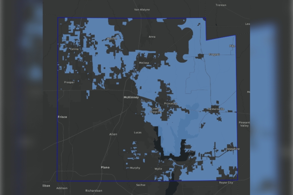 The proposed ESD's boundaries include unincorporated areas and extraterritorial jurisdictions of the Collin County cities that opted in to participate in the district. (Courtesy Collin County)