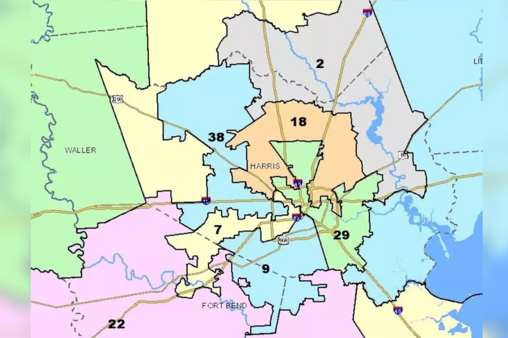 Texas Congressional District current map. (Courtesy Texas Legislative Council)