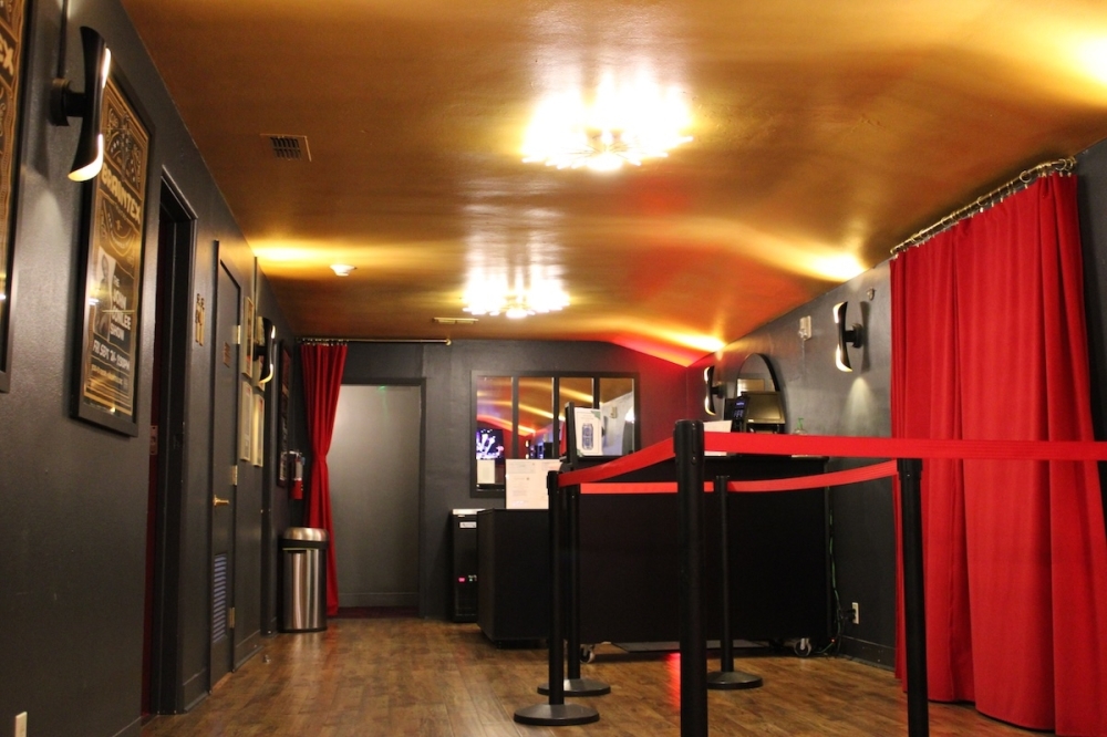 The Guitar Bar is located up the stairs to the right side of the auditorium in the Brauntex Theatre. (Andrew Creelman/Community Impact)