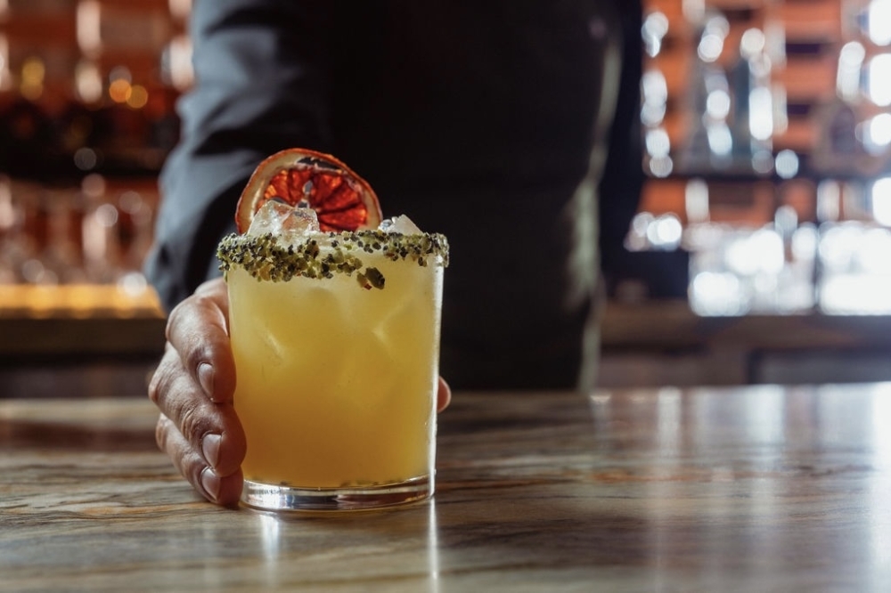 The Mayah cocktail is made with Weber Ranch agave vodka, pineapple, citrus, sumac syrup, sesame oil, agave, cardamom and habanero and ruda bitters. (Courtesy of Mayahuel)