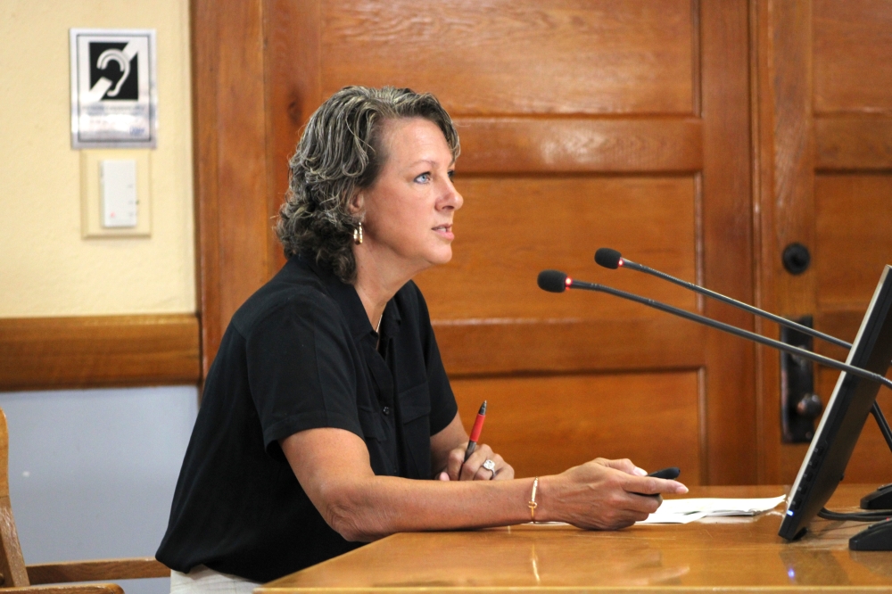 Williamson County Budget Officer Ashlie Holladay presented county commissioners with a fiscal year 2025-26 county budget during an Aug. 5 meeting. Commissioners will adopt an official budget Aug. 26. (Anna Maness/Community Impact)