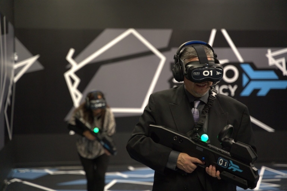 Community members can fully immerse themselves in different realities with the business's Zero Latency experience. (Courtesy Axe Force)