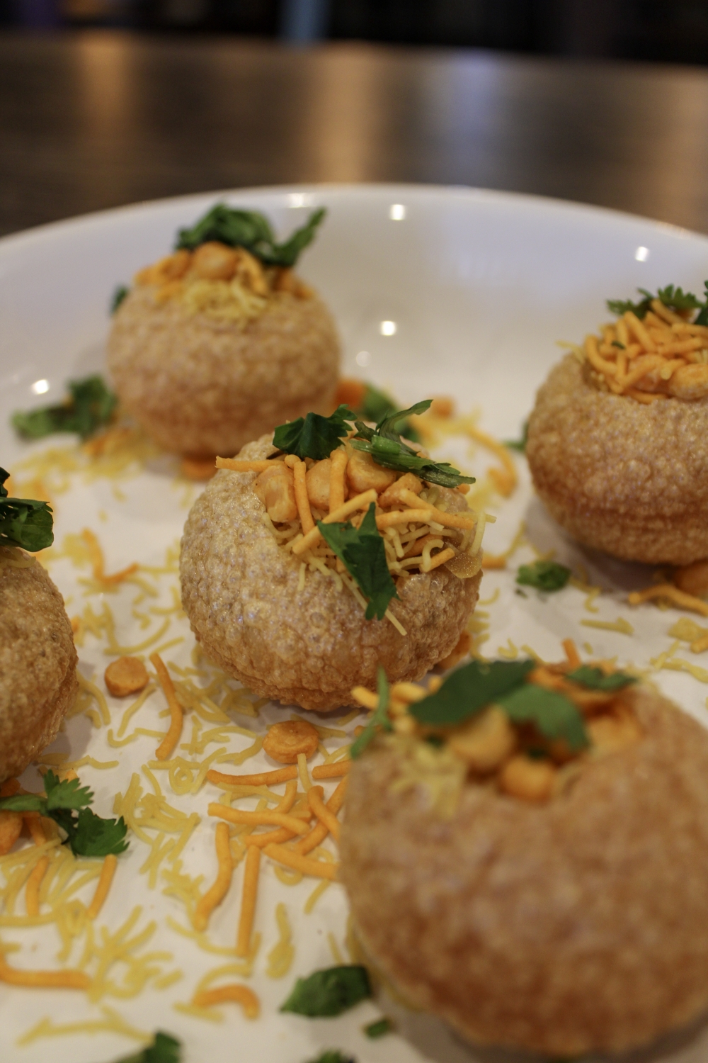 The restaurant also offers appetizers including Sev Puri. (Dacia Garcia/Community Impact)